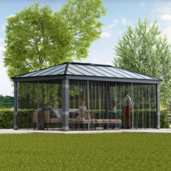 Palram - Canopia Dallas Grey Polyester (PES) Gazebo Netting, Pack Of 4 (L)2120mm (W)5070mm 10 Palram - Canopia Dallas Grey Polyester (PES) Gazebo Netting, Pack Of 4 (L)2120mm (W)5070mm -Bestway Garden Sales Store palram canopia dallas grey polyester pes gazebo netting pack of 4 l 2120mm w 5070mm7290108602722 02i