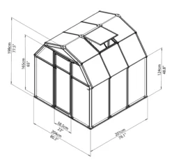 Palram - Canopia Eco Grow Green 6x6 Greenhouse -Bestway Garden Sales Store palram canopia eco grow green 6x6 greenhouse7290103121228 01t bq
