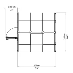 Palram - Canopia Eco Grow Green 6x6 Greenhouse -Bestway Garden Sales Store palram canopia eco grow green 6x6 greenhouse7290103121228 02t bq