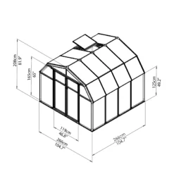 Palram - Canopia Hobby Gardner Green 8x8 Greenhouse 15 Palram - Canopia Hobby Gardner Green 8x8 Greenhouse -Bestway Garden Sales Store palram canopia hobby gardner green 8x8 greenhouse7290103121655 02t bq