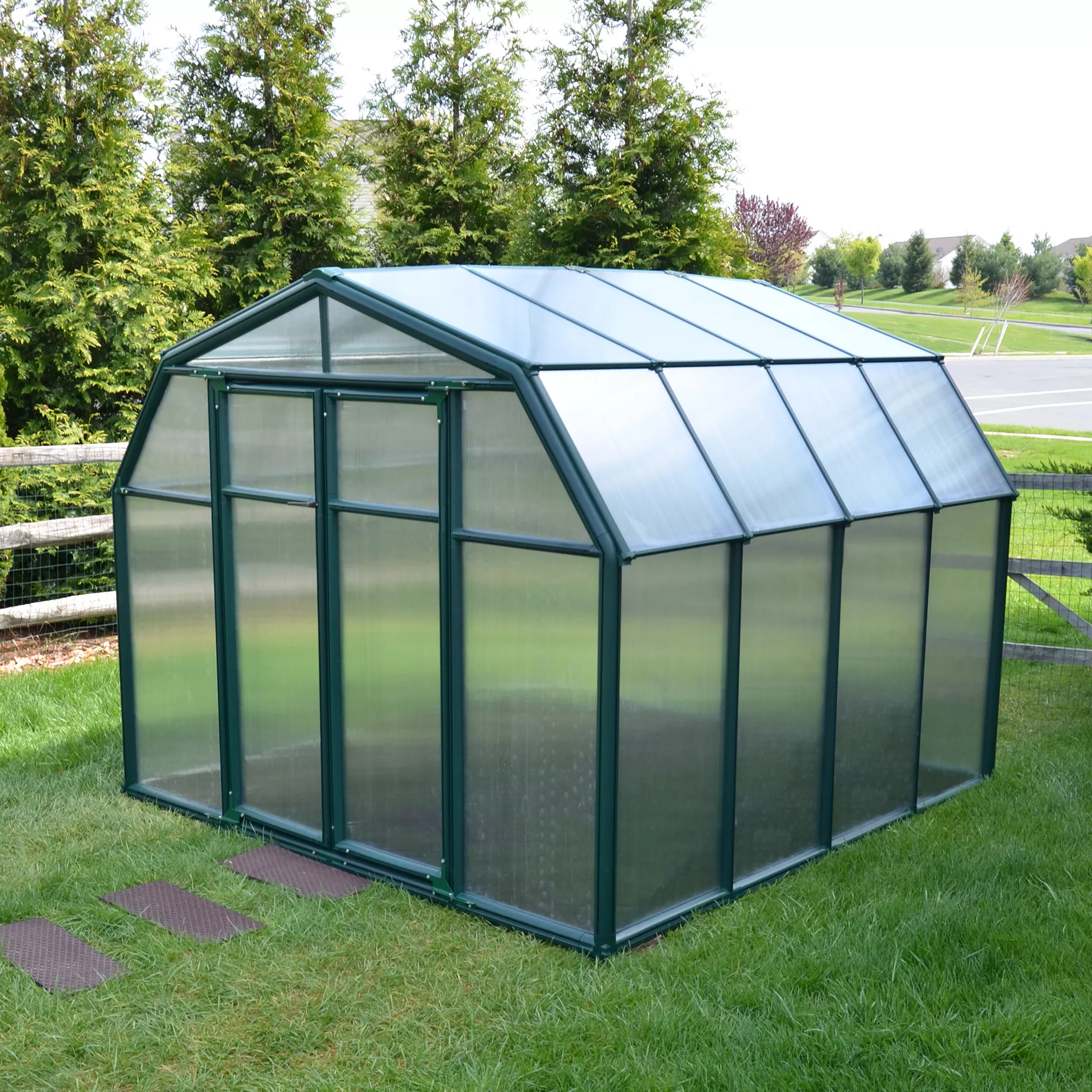 Palram - Canopia Hobby Gardner Green 8x8 Greenhouse 4 Palram - Canopia Hobby Gardner Green 8x8 Greenhouse - Image 4