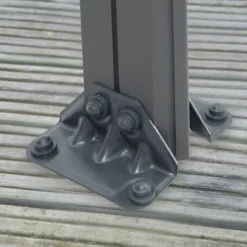 Palram - Canopia Martinique Grey Rectangular Gazebo, (W)4.3m (D)2.96m - Assembly Required -Bestway Garden Sales Store palram canopia martinique grey rectangular gazebo w 4 3m d 2 96m assembly required7290108130249 06i bq