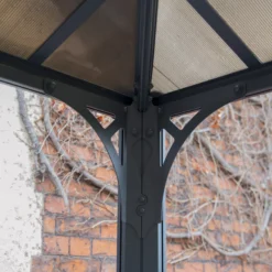 Palram - Canopia Martinique Grey Rectangular Gazebo, (W)4.3m (D)2.96m - Assembly Required -Bestway Garden Sales Store palram canopia martinique grey rectangular gazebo w 4 3m d 2 96m assembly required7290108130249 07i bq