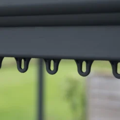 Palram - Canopia Martinique Grey Rectangular Gazebo, (W)4.3m (D)2.96m - Assembly Required -Bestway Garden Sales Store palram canopia martinique grey rectangular gazebo w 4 3m d 2 96m assembly required7290108130249 09i bq