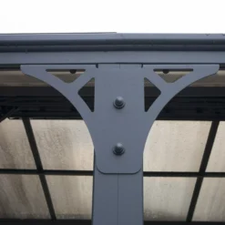 Palram - Canopia Martinique Grey Rectangular Gazebo, (W)4.3m (D)2.96m - Assembly Required -Bestway Garden Sales Store palram canopia martinique grey rectangular gazebo w 4 3m d 2 96m assembly required7290108130249 11i bq