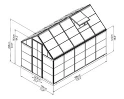 Palram - Canopia Mythos Silver 6x10 Greenhouse -Bestway Garden Sales Store palram canopia mythos silver 6x10 greenhouse7290103110925 01t bq