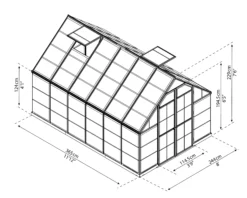 Palram - Canopia Octave Silver Greenhouse -Bestway Garden Sales Store palram canopia octave silver greenhouse7290103111472 01t