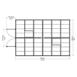 Palram - Canopia Octave Silver Greenhouse -Bestway Garden Sales Store palram canopia octave silver greenhouse7290103111472 19bq