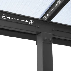 Palram - Canopia Olympia Grey Non-retractable Awning, (L)5.46m (H)3.05m (W)2.95m -Bestway Garden Sales Store palram canopia olympia grey non retractable awning l 5 46m h 3 05m w 2 95m7290108134001 06i bq