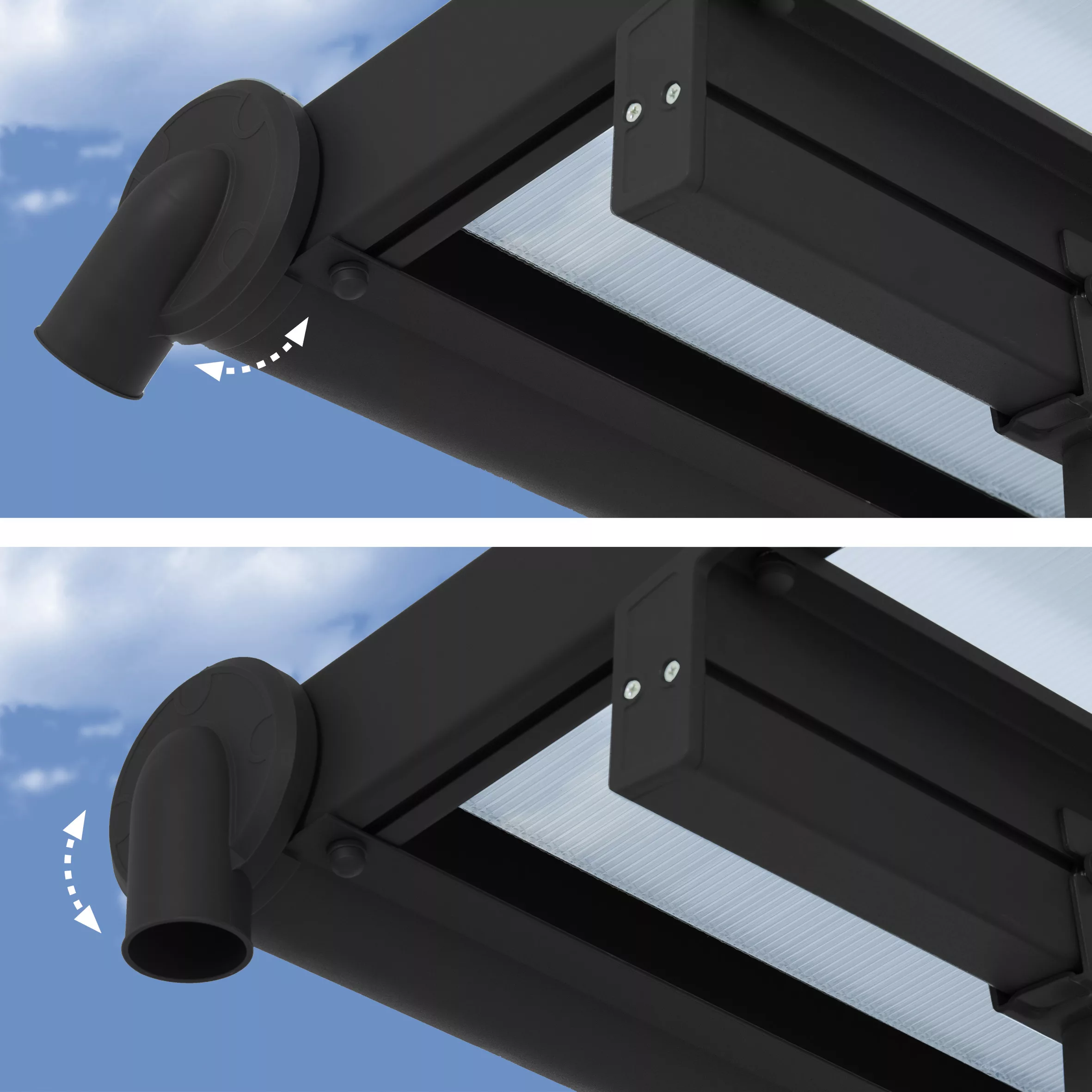 Palram - Canopia Olympia Grey Non-retractable Awning, (L)8.6m (H)3.05m (W)2.95m 6 Palram - Canopia Olympia Grey Non-retractable Awning, (L)8.6m (H)3.05m (W)2.95m - Image 6