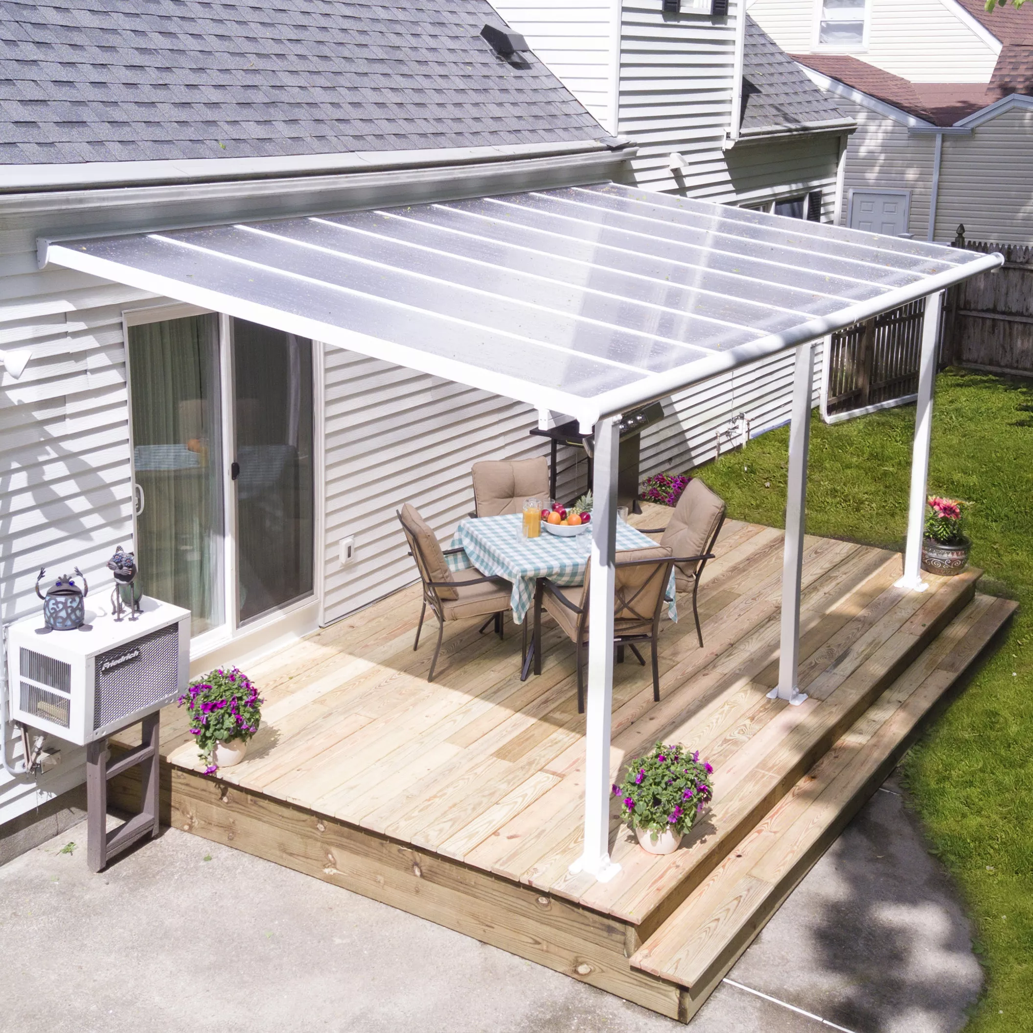 Palram - Canopia Olympia White Non-retractable Awning, (L)3.07m (H)3.05m (W)2.95m 1 Palram - Canopia Olympia White Non-retractable Awning, (L)3.07m (H)3.05m (W)2.95m