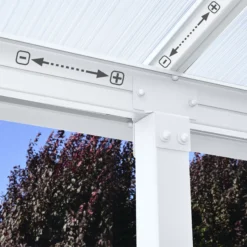 Palram - Canopia Olympia White Non-retractable Awning, (L)3.07m (H)3.05m (W)2.95m 13 Palram - Canopia Olympia White Non-retractable Awning, (L)3.07m (H)3.05m (W)2.95m -Bestway Garden Sales Store palram canopia olympia white non retractable awning l 3 07m h 3 05m w 2 95m7290108133974 02i bq