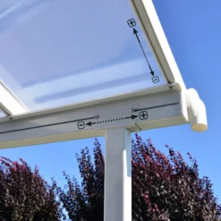 Palram - Canopia Sierra White Non-retractable Awning, (L)3.14m (H)3.05m (W)2.99m -Bestway Garden Sales Store palram canopia sierra white non retractable awning l 3 14m h 3 05m w 2 99m7290108130300 05i bq