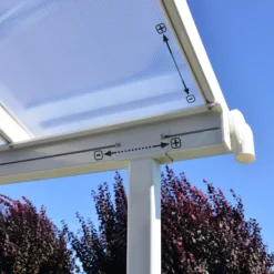 Palram - Canopia Sierra White Non-retractable Awning, (L)7.39m (H)3.05m (W)2.95m -Bestway Garden Sales Store palram canopia sierra white non retractable awning l 7 39m h 3 05m w 2 95m7290108130553 05i bq