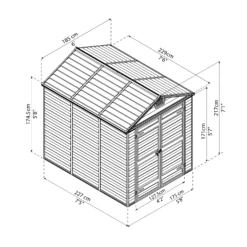Palram - Canopia Skylight 8x6 Ft Apex Dark Grey 2 Door Shed With Floor 9 Palram - Canopia Skylight 8x6 Ft Apex Dark Grey 2 Door Shed With Floor -Bestway Garden Sales Store palram canopia skylight 8x6 ft apex dark grey 2 door shed with floor7290103121785 01t BQ