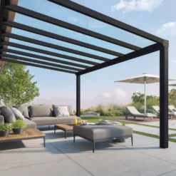 Palram - Canopia Stockholm Grey Non-retractable Awning, (L)5.15m (H)3.24m (W)3.41m -Bestway Garden Sales Store palram canopia stockholm grey non retractable awning l 5 15m h 3 24m w 3 41m7290108602500 02i bq
