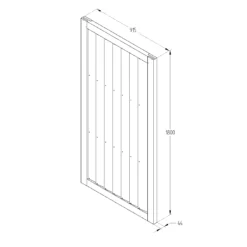 Pine Traditional Gate, (H)1.8m (W)0.92m 7 Pine Traditional Gate, (H)1.8m (W)0.92m -Bestway Garden Sales Store pine traditional gate h 1 8m w 0 92m5013053157473 01t bq