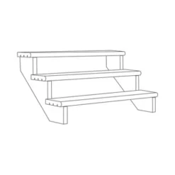 Richard Burbidge Redwood Deck Step (W)1066mm (T)40mm, Set Of 5 -Bestway Garden Sales Store richard burbidge redwood deck step w 1066mm t 40mm set of 55000473080351 01t BQ