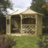 Rowlinson Sandringham Natural Octagonal Gazebo, (W)3.94m (D)3m - Assembly Required