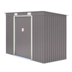 Rowlinson Trentvale 8x4 Pent Light Grey Metal Shed