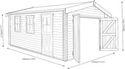 Shire 17x14 Bradenham Wooden Garage - Assembly Service Included -Bestway Garden Sales Store shire 17x14 bradenham wooden garage assembly service included5019804425181 03t