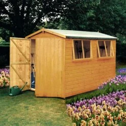 Shire Atlas 10x10 Ft Apex Shiplap Wooden Shed With Floor - Assembly Service Included