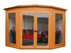 Shire Barclay 7x7 Safety Acrylic Pent Shiplap Wooden Summer House - Base Not Included