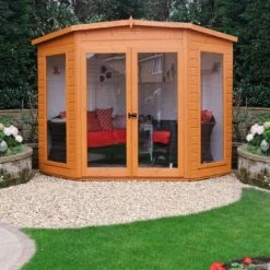 Shire Barclay 7x7 Safety Acrylic Pent Shiplap Wooden Summer House - Base Not Included -Bestway Garden Sales Store shire barclay 7x7 safety acrylic pent shiplap wooden summer house base not included5019804999170 02i bq