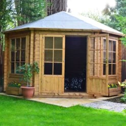 Shire Belvoir 10x10 Ft Apex Tongue & Groove Wooden Cabin With Felt Tile Roof - Assembly Service Included -Bestway Garden Sales Store shire belvoir 10x10 ft apex tongue groove wooden cabin with felt tile roof assembly service included5019804111237 02i bq