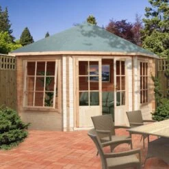 Shire Belvoir 10x10 Toughened Glass Apex Tongue & Groove Wooden Cabin - Base Not Included -Bestway Garden Sales Store shire belvoir 10x10 toughened glass apex tongue groove wooden cabin base not included5019804252336 02i bq