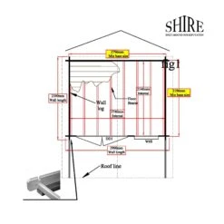 Shire Cannock 10x8 Ft Toughened Glass Apex Tongue & Groove Wooden Cabin With Felt Tile Roof -Bestway Garden Sales Store shire cannock 10x8 ft toughened glass apex tongue groove wooden cabin with felt tile roof5019804111282 02t
