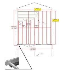 Shire Cannock 12x12 Ft Apex Tongue & Groove Wooden Cabin With Felt Tile Roof - Assembly Service Included -Bestway Garden Sales Store shire cannock 12x12 ft apex tongue groove wooden cabin with felt tile roof assembly service included5019804111374 02t