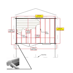 Shire Cannock 12x8 Ft Toughened Glass Apex Tongue & Groove Wooden Cabin With Felt Tile Roof -Bestway Garden Sales Store shire cannock 12x8 ft toughened glass apex tongue groove wooden cabin with felt tile roof5019804111329 02t