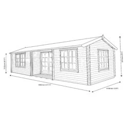Shire Elveden 26x14 Glass Apex Tongue & Groove Wooden Cabin - Base Not Included -Bestway Garden Sales Store shire elveden 26x14 glass apex tongue groove wooden cabin base not included5019804111534 03t