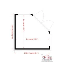 Shire Hampton 7x7 Toughened Glass Pent Shiplap Wooden Summer House - Base Not Included -Bestway Garden Sales Store shire hampton 7x7 toughened glass pent shiplap wooden summer house base not included5019804111121 02t