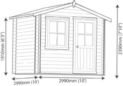 Shire Hartley 10x10 Apex Tongue & Groove Wooden Cabin 19 Shire Hartley 10x10 Apex Tongue & Groove Wooden Cabin -Bestway Garden Sales Store shire hartley 10x10 apex tongue groove wooden cabin5019804122998 04t