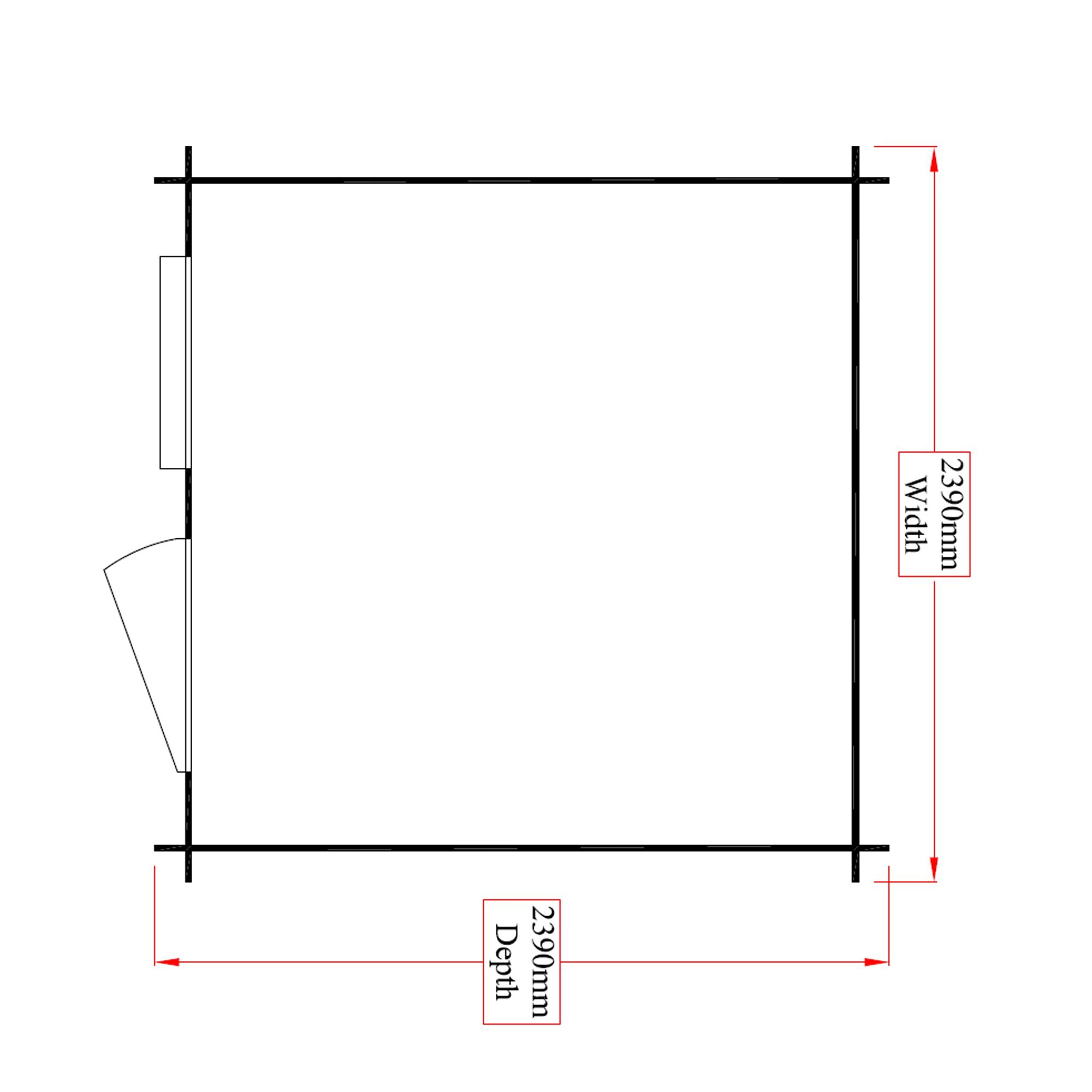 Shire Hartley 8x8 Apex Tongue & Groove Wooden Cabin (Base Included) 9 Shire Hartley 8x8 Apex Tongue & Groove Wooden Cabin (Base Included) - Image 9