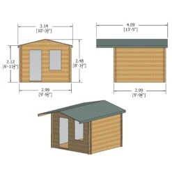 Shire Hopton 10x10 Toughened Glass Apex Tongue & Groove Wooden Cabin - Base Not Included -Bestway Garden Sales Store shire hopton 10x10 toughened glass apex tongue groove wooden cabin base not included5019804119202 01t bq