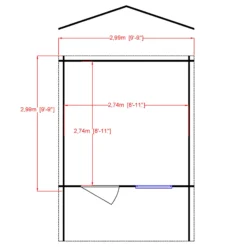 Shire Hopton 10x10 Toughened Glass Apex Tongue & Groove Wooden Cabin - Base Not Included -Bestway Garden Sales Store shire hopton 10x10 toughened glass apex tongue groove wooden cabin base not included5019804119202 02t bq