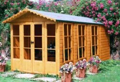 Shire Kensington 13x7 Apex Shiplap Wooden Summer House - Base Not Included -Bestway Garden Sales Store shire kensington 13x7 apex shiplap wooden summer house base not included5019804198139 01i bq
