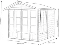 Shire Kensington 7x7 Glass Apex Shiplap Wooden Summer House - Base Included -Bestway Garden Sales Store shire kensington 7x7 glass apex shiplap wooden summer house base included5019804198504 01t