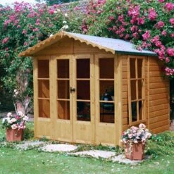 Shire Kensington 7x7 Glass Apex Shiplap Wooden Summer House - Base Not Included -Bestway Garden Sales Store shire kensington 7x7 glass apex shiplap wooden summer house base not included5019804198788 01i bq