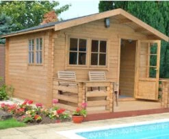 Shire Kinver 12x12 Glass Apex Tongue & Groove Wooden Cabin - Base Not Included -Bestway Garden Sales Store shire kinver 12x12 glass apex tongue groove wooden cabin base not included5019804112173 04i