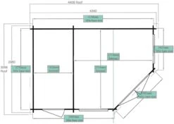 Shire Leygrove 14x10 Toughened Glass Apex Tongue & Groove Wooden Cabin - Base Not Included -Bestway Garden Sales Store shire leygrove 14x10 toughened glass apex tongue groove wooden cabin base not included5019804251407 03t