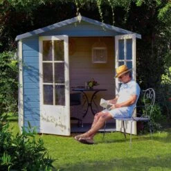 Shire Lumley 7x5 Toughened Glass Apex Shiplap Wooden Summer House - Base Included -Bestway Garden Sales Store shire lumley 7x5 toughened glass apex shiplap wooden summer house base included5019804210282 02i bq
