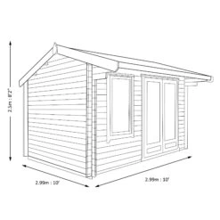 Shire Marlborough 10x10 Glass Apex Tongue & Groove Wooden Cabin - Base Not Included -Bestway Garden Sales Store shire marlborough 10x10 glass apex tongue groove wooden cabin base not included5019804112333 03t