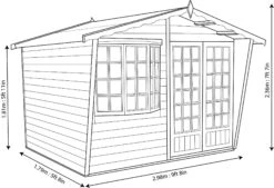 Shire Sandringham 10x6 Glass Apex Shiplap Wooden Summer House - Base Not Included -Bestway Garden Sales Store shire sandringham 10x6 glass apex shiplap wooden summer house base not included5019804691487 03t