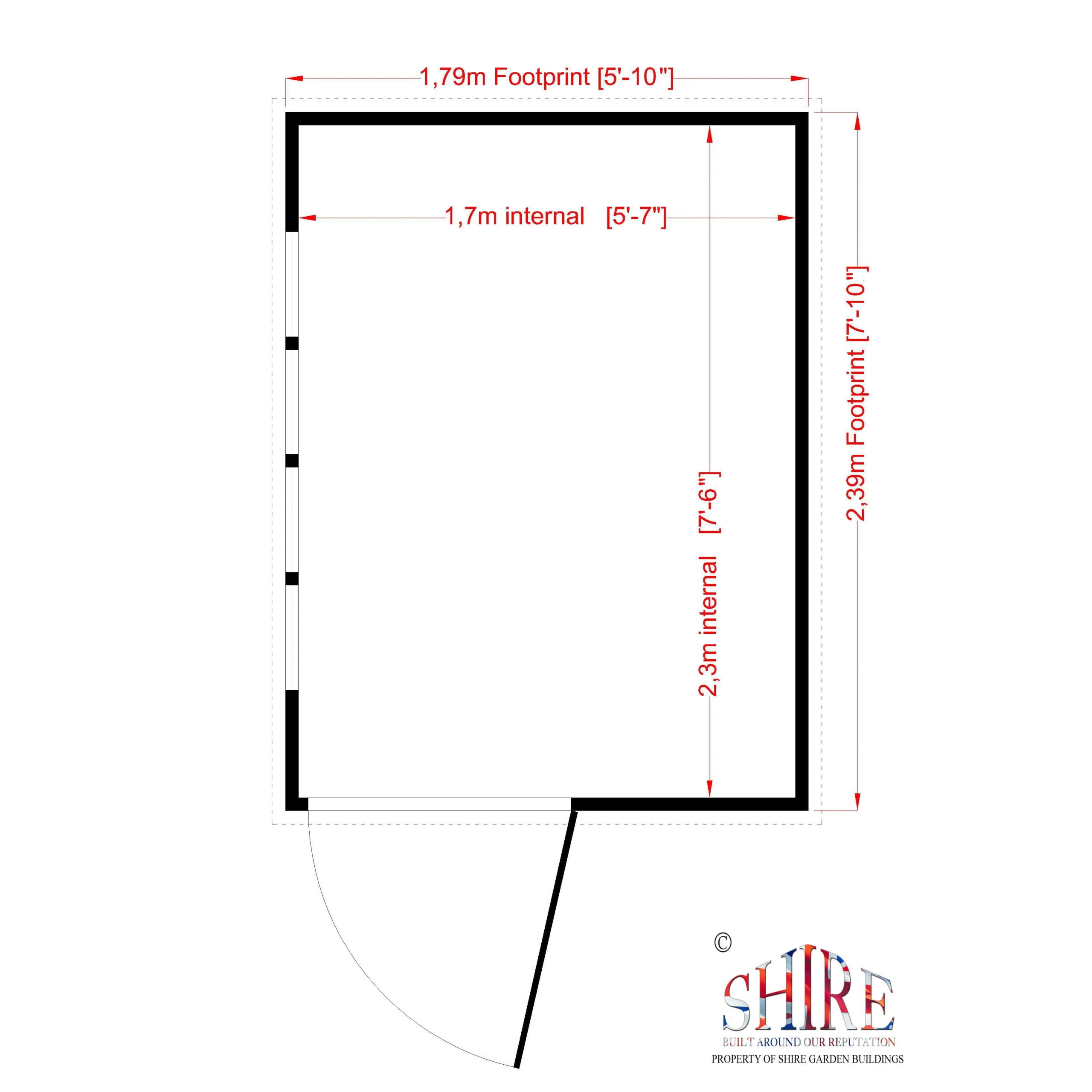 Shire Security Cabin 8x6 Ft Pent Shiplap Wooden Shed With Floor 4 Shire Security Cabin 8x6 Ft Pent Shiplap Wooden Shed With Floor - Image 4
