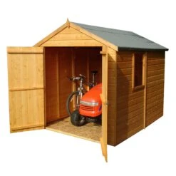 Shire Warwick 8x6 Ft Apex Shiplap Wooden Shed With Floor