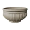 Southern Patio Bantry Beige Stone Effect Terracotta Lined Round Plant Pot (Dia)54cm